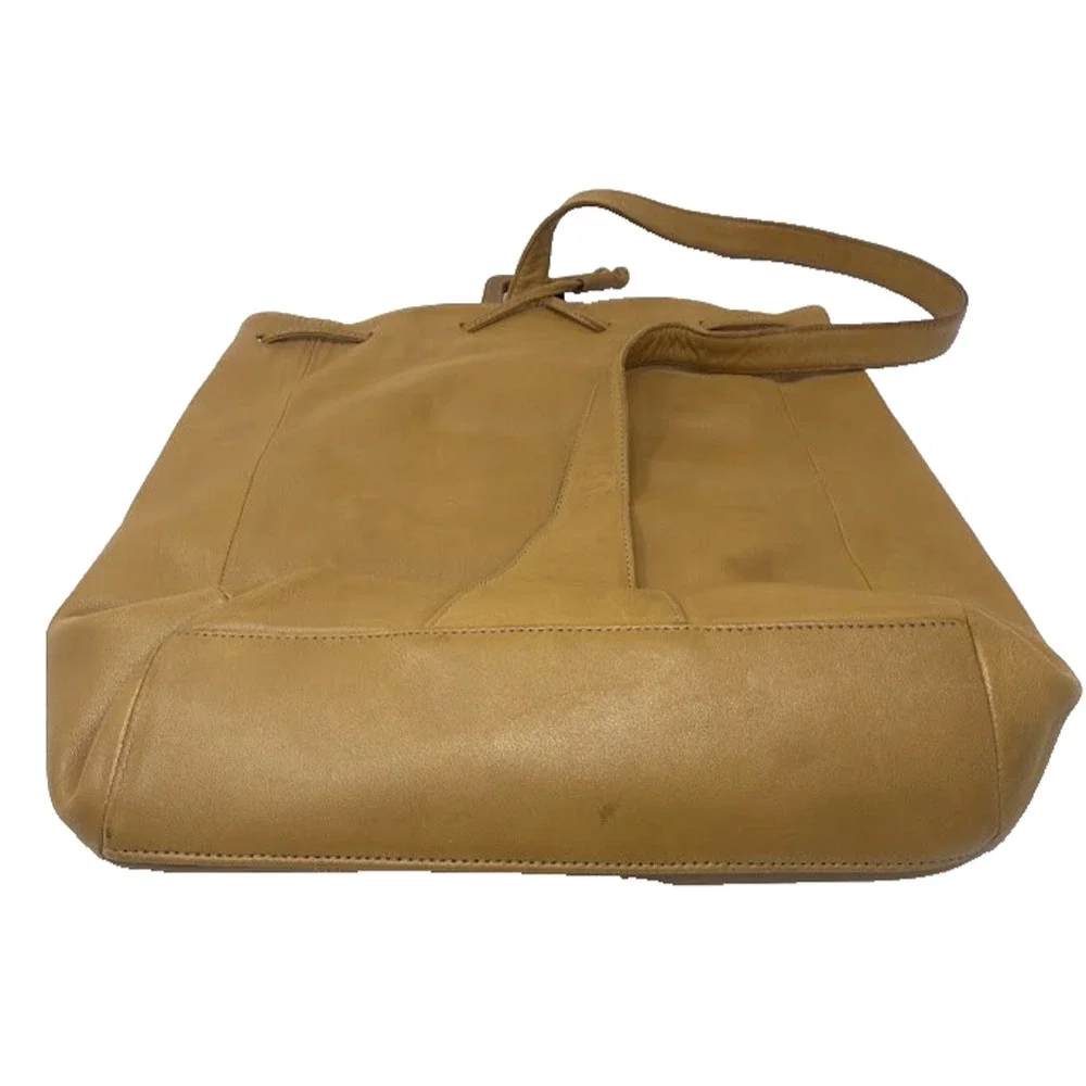 Vintage Coach K7B - 4179 Flatiron Flap Shopper / Sling Bag Tan Leather 1997-98